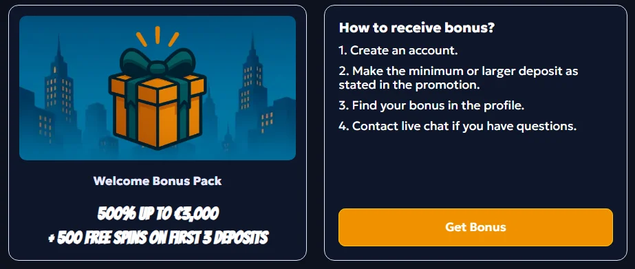 Casperbets Casino Welcome Package
